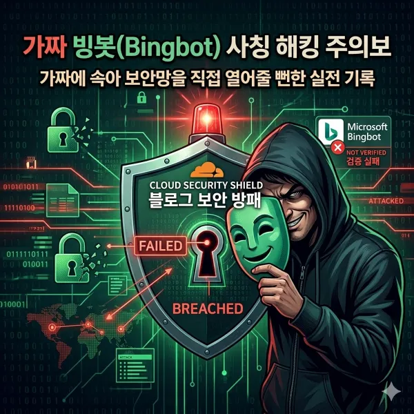 '빙봇(Bingbot)' 사칭 해킹 주의보: 가짜에 속아 보안망을 열어줄 뻔한 실전 기록