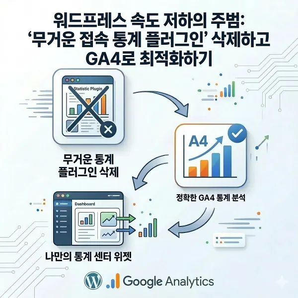 무거운 접속 통계 플러그인 구글 애널리틱스(GA4)로 최적화